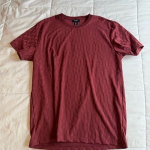 Forever 21 Men's Short Sleeve Tee - Deep Red